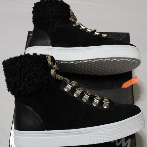 SAM EDELMAN LUTHER FAUX SHRLING HI-TOP SNEAKER - Picture 2 of 6